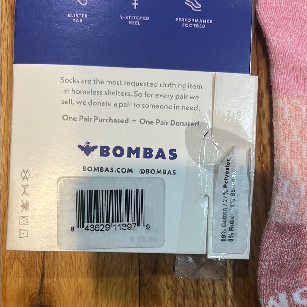 Bombas Pink Ankle Hosiery Socks with Comfort Band - Picture 2 of 5